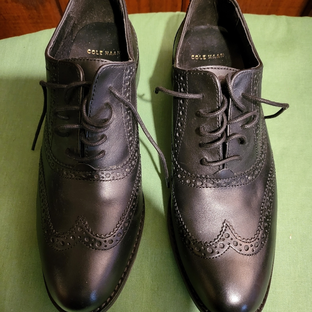 Cole Haan Skylar Oxford II Women's 6.5 Black Leather Dress Shoe Never Worn